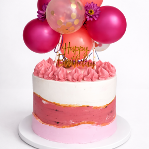 BLUSH BALLOON ELEGANCE CAKE