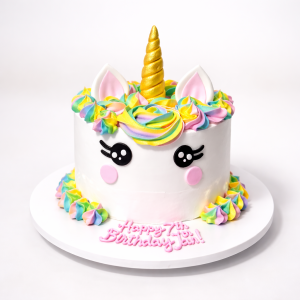 RAINBOW UNICORN CAKE